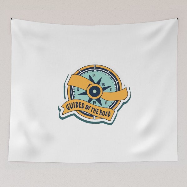 Item preview, Guided by the Road - Nautical Compass & Bus Icon Design designed and sold by NiftyWrx.