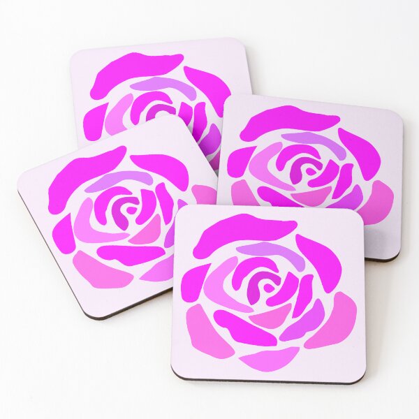 Item preview, Elegant Pink on Bright Rose Minimalist Bauhaus Shapes Mania designed and sold by Shapes-Mania.