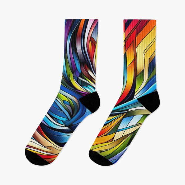 Item preview, Spectral Swirls The Energetic Dance of Abstract Ribbons designed and sold by ArtComixHaven.