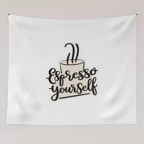 Item preview, Espresso Yourself - Modern Calligraphy Coffee Mug Design designed and sold by NiftyWrx.