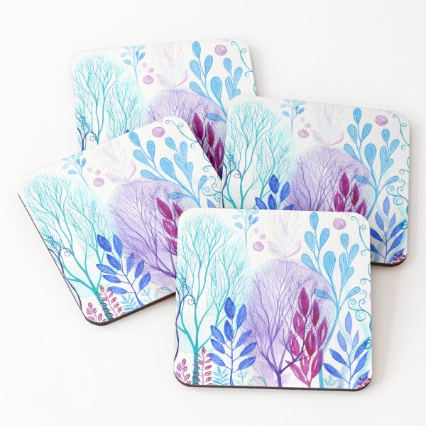Item preview, Sea Garden 6 - Intuitive abstract watercolour painting of underwater plants designed and sold by klbailey.