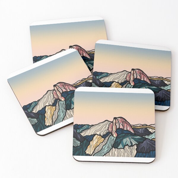 Item preview, Glacier Point Sunset Abstract Drawing designed and sold by crunchycreative.