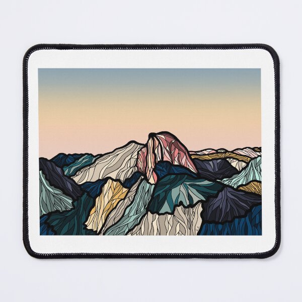 Item preview, Glacier Point Sunset Abstract Drawing designed and sold by crunchycreative.