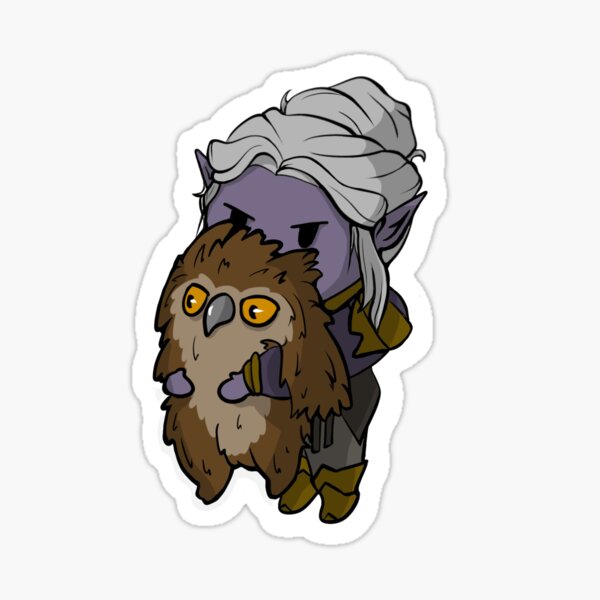 Item preview, Cute Minthara with Owl Bear | Baldurs Gate 3 | BG3 | DND designed and sold by SquirkyShop.