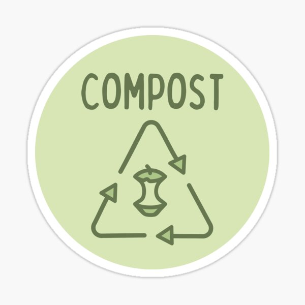 Item preview, Compost Bin Sticker - Compost Label - Compost Symbol designed and sold by Sophie’s Tees.