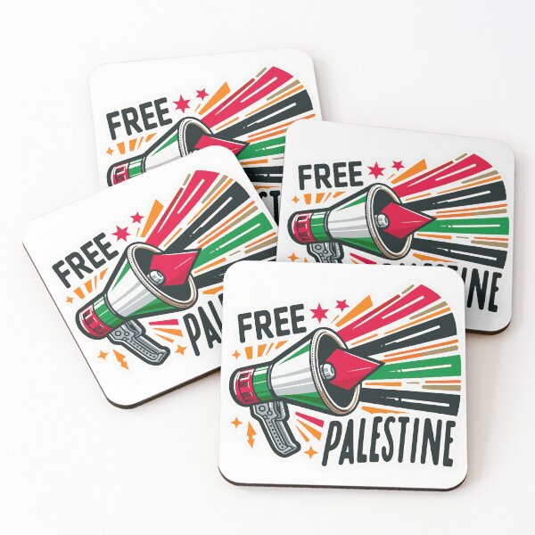 Item preview, Megaphone Handheld Loud Speaker Free Palestine  designed and sold by Slice Of Seed.