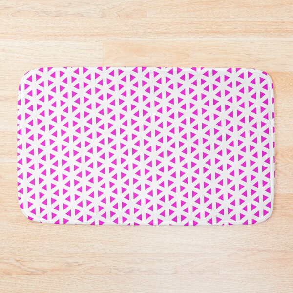 Item preview, Hot Pink Mirrored Triangles Duplicate White Perpetual Outline designed and sold by Alchemy-A-La-G.