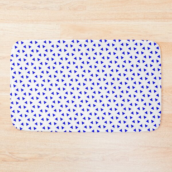 Item preview, Patterned Blue Mirrored Triangles Duplicate White Perpetual Outline designed and sold by Alchemy-A-La-G.