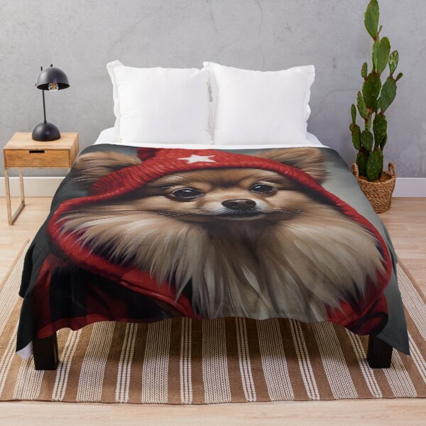 Item preview, Flannel Pomeranian Portrait Art designed and sold by ConfettiSkyArt.