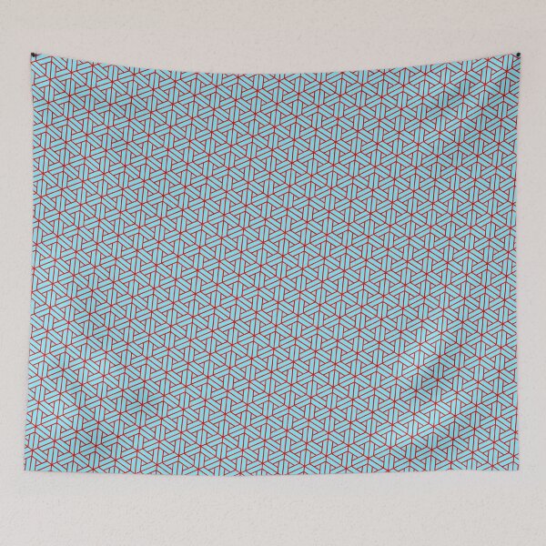 Item preview, Alternating Direction Red Spiraled Triangles Teal Universal Canvases designed and sold by Alchemy-A-La-G.