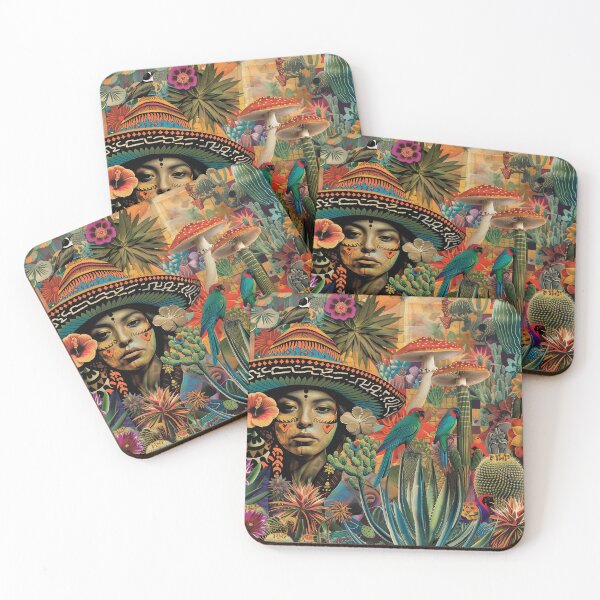 Item preview, Mexican Elegance: A Sombrero-Adorned Woman in Nature's Symphony designed and sold by Mystikos Art.