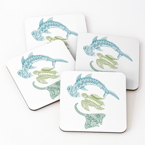Item preview, Hammerhead, Turtle, Manta Ray Collage - Hawaiian - Samoan -Polynesian - 3601 designed and sold by sunnthreads.