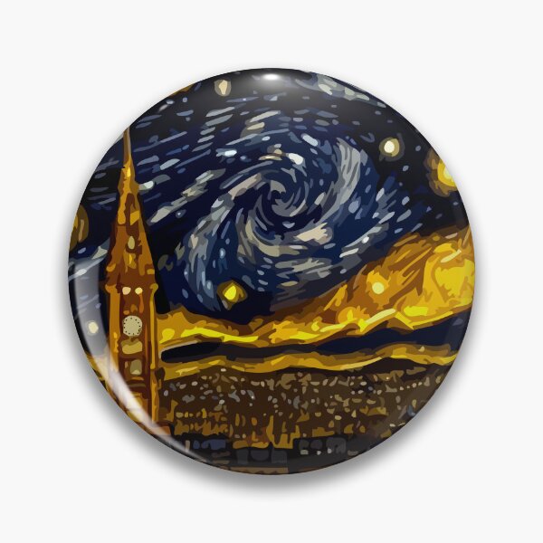 Item preview, Starry Night Over Urban Landscape: An Enchanting Mosaic Rendition designed and sold by Highlandkings.