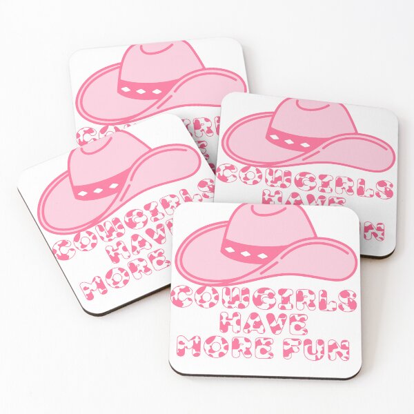 Item preview, Cowgirls have more fun - fun pink cowgirl hat and cow text designed and sold by PrettyPinkSkies.