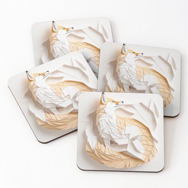 Item preview, Beautiful wire frame white and orange fox  designed and sold by Working Canvas .