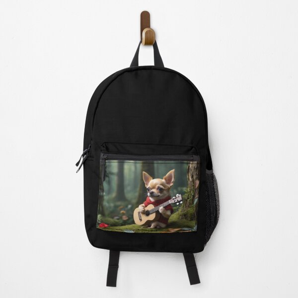 Item preview, Chihuahua and guitar in the forest designed and sold by Artbellachi.