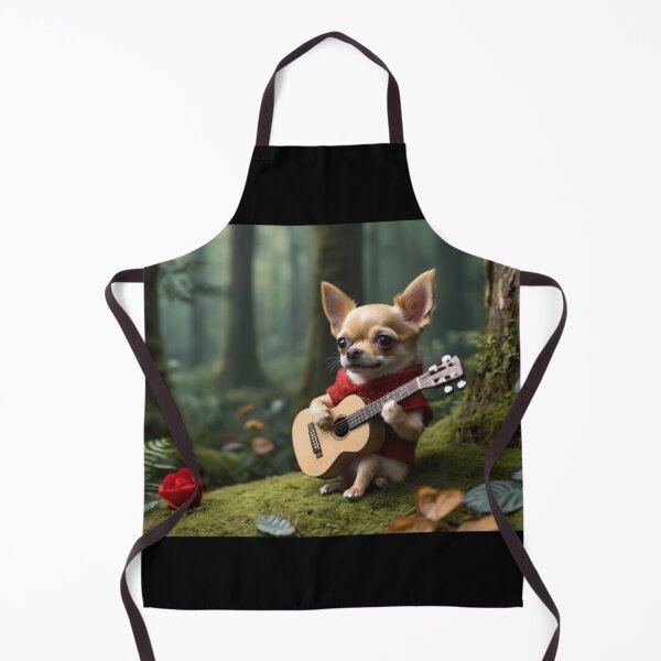 Item preview, Chihuahua and guitar in the forest designed and sold by Artbellachi.