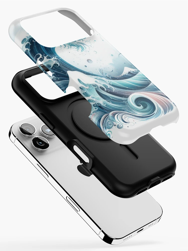 Thumbnail 2 of 4, iPhone Case, Wave Sticker Sticker designed and sold by Elouk.