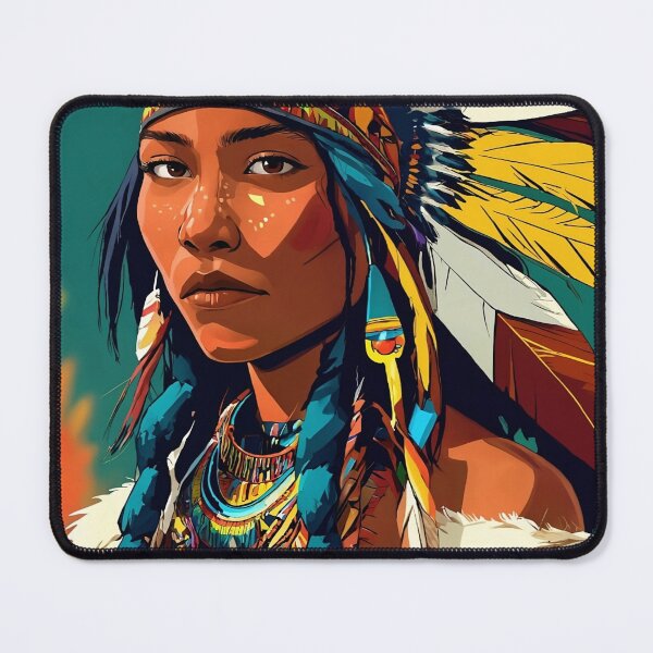 Item preview, American indian native girl  designed and sold by Runes & Embers .