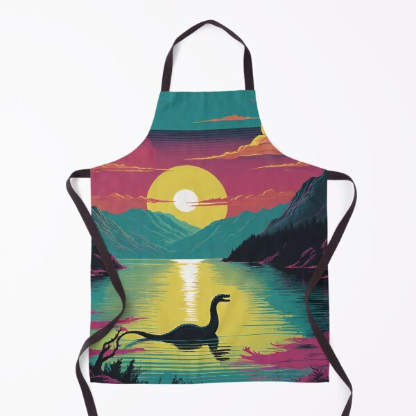 Item preview, Loch Ness Monster in Scotland Lake with Sunset, Mountains, Trees, Clouds designed and sold by Sarcastic Narwhal.