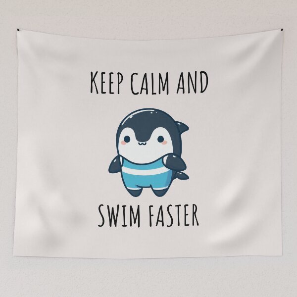 Item preview, Swim Faster Orca Killer Whale designed and sold by LemuellTrends.