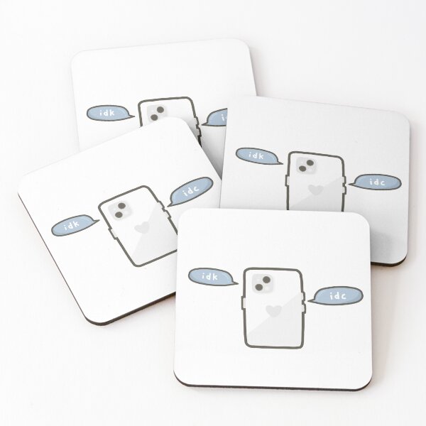 Item preview, funny anti social text message idk idc designed and sold by lileeshop.
