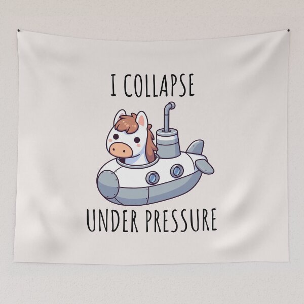 Item preview, I Collapse Under Pressure Horse designed and sold by LemuellTrends.