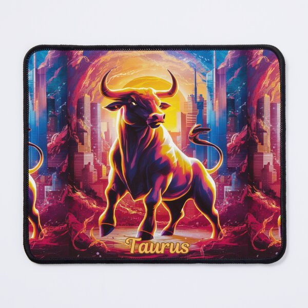 Item preview, Taurus Zodiac. whimsical bull, celestial bull designed and sold by ZodiacWonders.