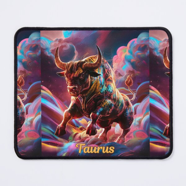 Item preview, Taurus Zodiac. whimsical bull, celestial bull designed and sold by ZodiacWonders.