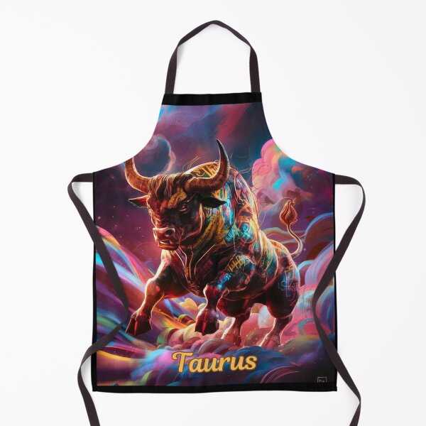 Item preview, Taurus Zodiac. whimsical bull, celestial bull designed and sold by ZodiacWonders.