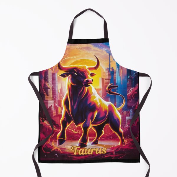Item preview, Taurus Zodiac. whimsical bull, celestial bull designed and sold by ZodiacWonders.