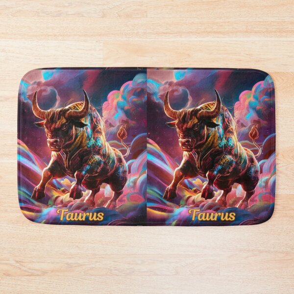 Item preview, Taurus Zodiac. whimsical bull, celestial bull designed and sold by ZodiacWonders.