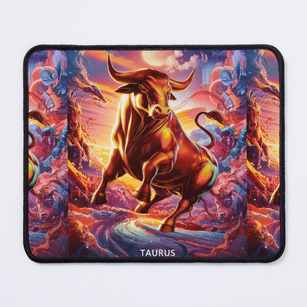 Item preview, Taurus Zodiac. whimsical bull, celestial bull designed and sold by ZodiacWonders.