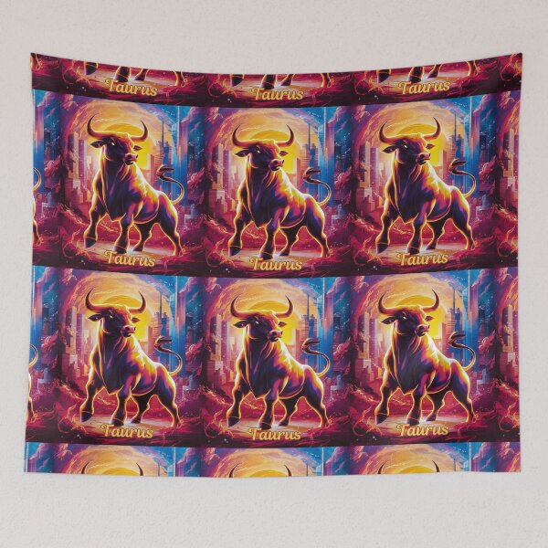 Item preview, Taurus Zodiac. whimsical bull, celestial bull designed and sold by ZodiacWonders.
