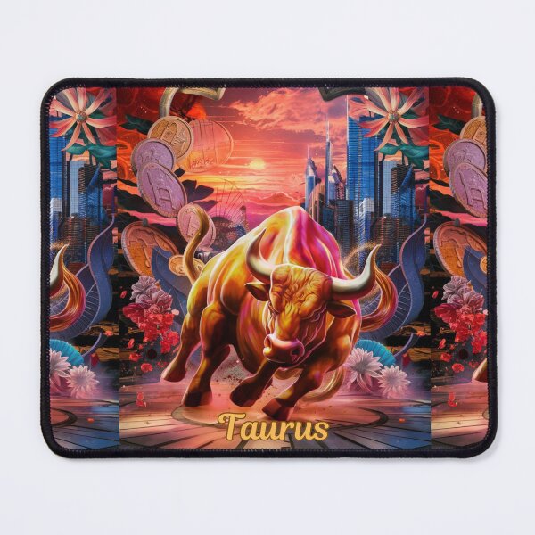 Item preview, Taurus Zodiac. whimsical bull, celestial bull designed and sold by ZodiacWonders.