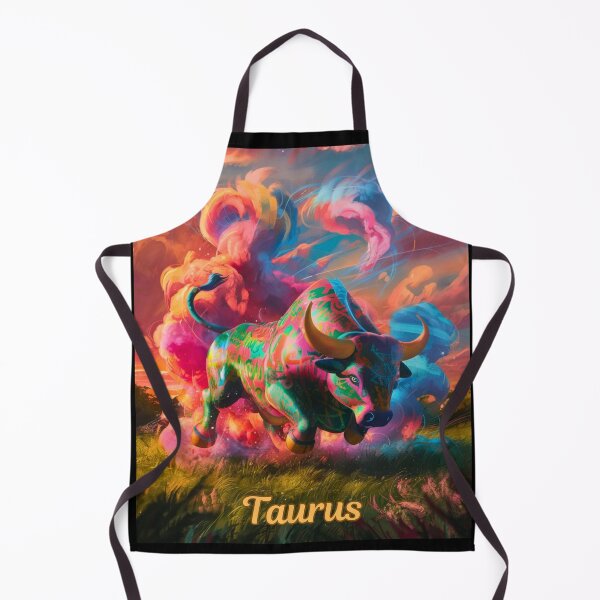 Item preview, Taurus Zodiac. whimsical bull, celestial bull designed and sold by ZodiacWonders.