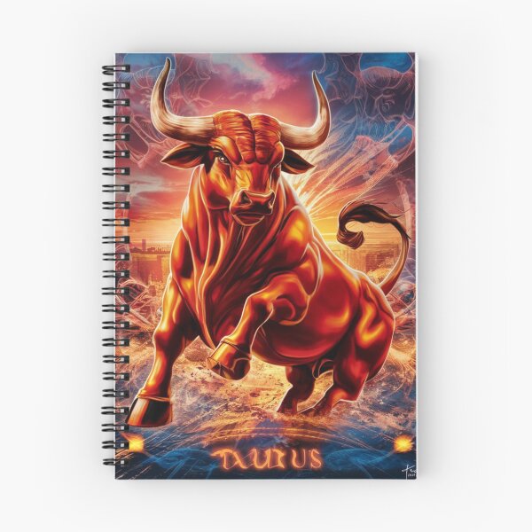 Item preview, Taurus Zodiac. whimsical bull, celestial bull designed and sold by ZodiacWonders.