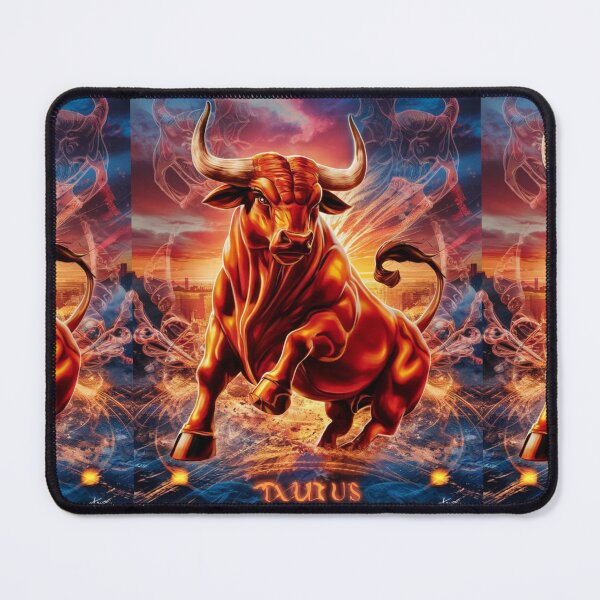 Item preview, Taurus Zodiac. whimsical bull, celestial bull designed and sold by ZodiacWonders.