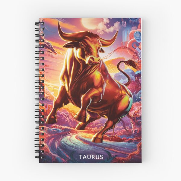Item preview, Taurus Zodiac. whimsical bull, celestial bull designed and sold by ZodiacWonders.