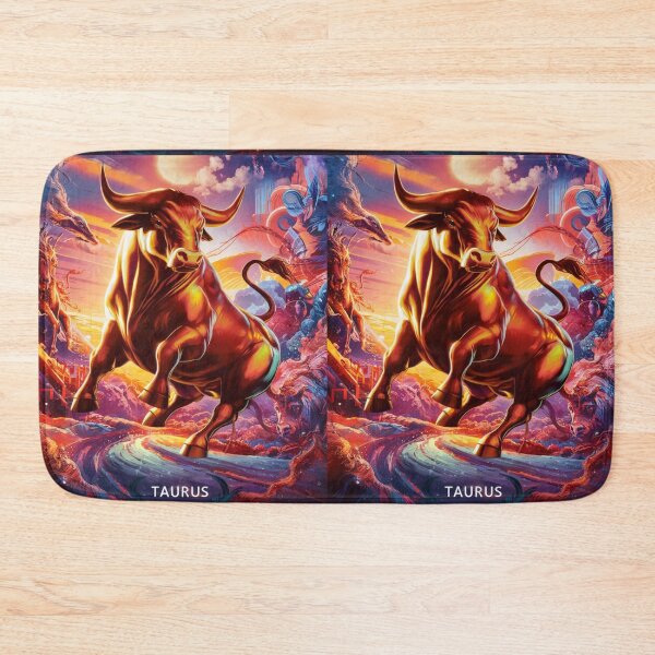 Item preview, Taurus Zodiac. whimsical bull, celestial bull designed and sold by ZodiacWonders.