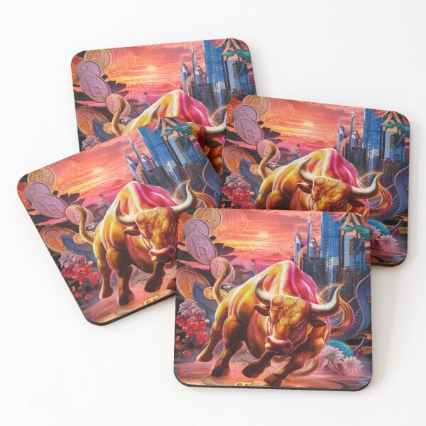Item preview, Taurus Zodiac. whimsical bull, celestial bull designed and sold by ZodiacWonders.