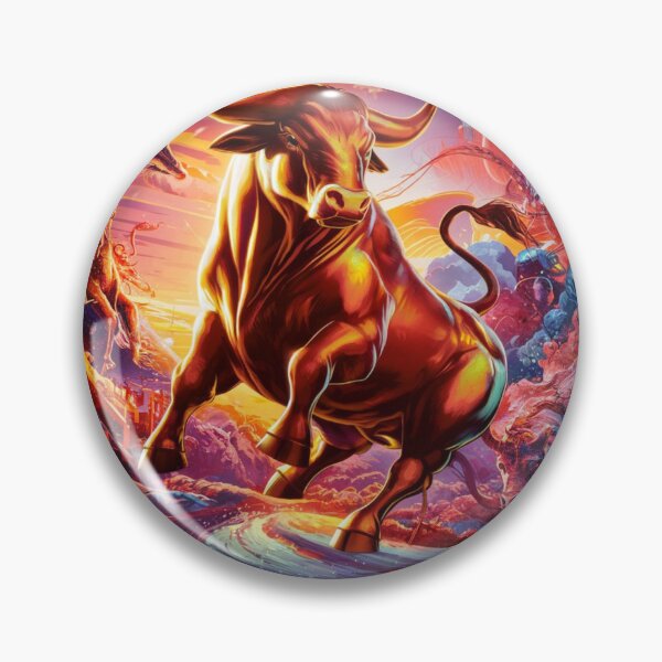 Item preview, Taurus Zodiac. whimsical bull, celestial bull designed and sold by ZodiacWonders.