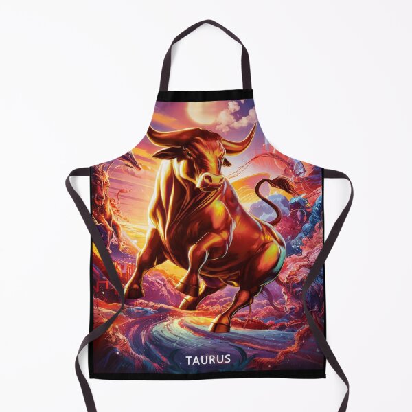 Item preview, Taurus Zodiac. whimsical bull, celestial bull designed and sold by ZodiacWonders.
