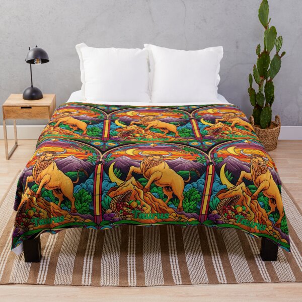 Item preview, Taurus Zodiac. stained glass, whimsical bull, celestial bull designed and sold by ZodiacWonders.