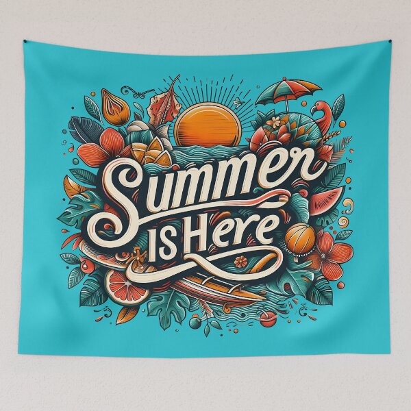 Item preview, Summer is here, typography designed and sold by maxmaj.