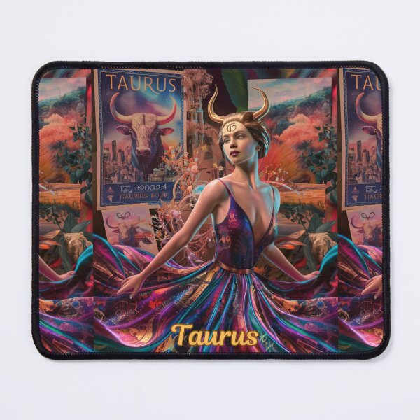 Item preview, Taurus Zodiac. celestial woman, whimsical girl, celestial goddess, celestial girl, sexy girl designed and sold by ZodiacWonders.