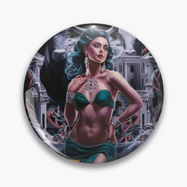 Item preview, Taurus Zodiac. celestial woman, whimsical girl, celestial goddess, celestial girl, sexy girl designed and sold by ZodiacWonders.