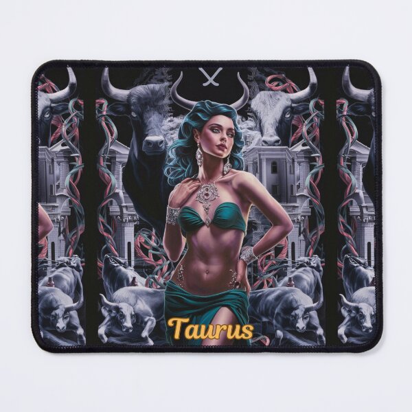 Item preview, Taurus Zodiac. celestial woman, whimsical girl, celestial goddess, celestial girl, sexy girl designed and sold by ZodiacWonders.