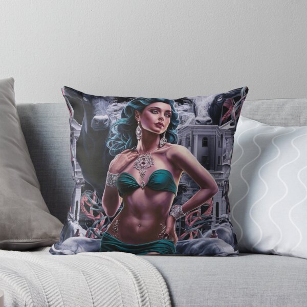 Item preview, Taurus Zodiac. celestial woman, whimsical girl, celestial goddess, celestial girl, sexy girl designed and sold by ZodiacWonders.