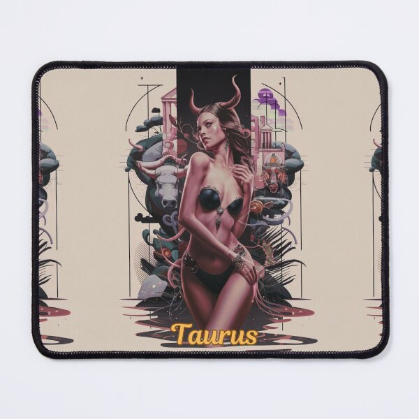 Item preview, Taurus Zodiac. celestial woman, whimsical girl, celestial goddess, celestial girl, sexy girl designed and sold by ZodiacWonders.